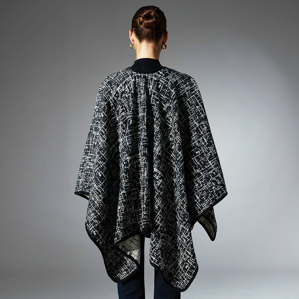 Poncho Mi-long Street Style
