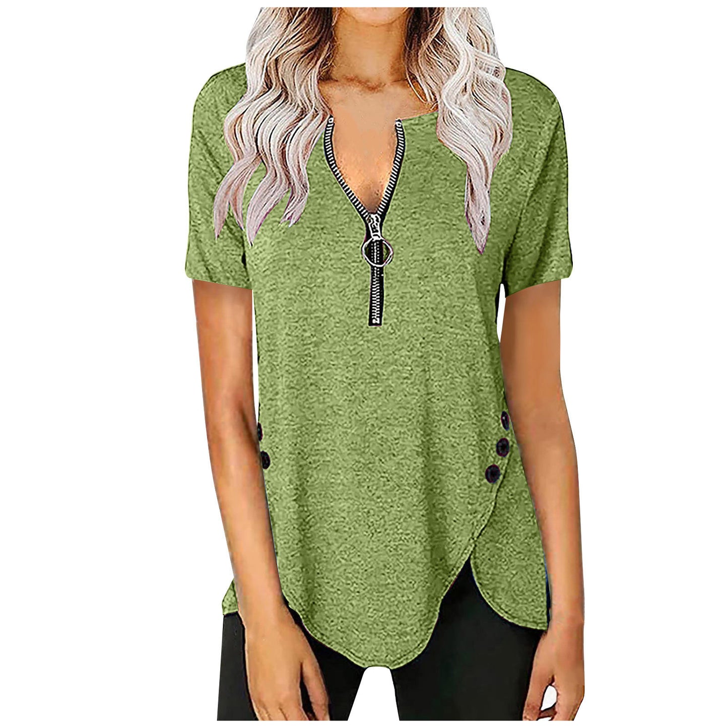 Pull Femme à Col V en Coton
