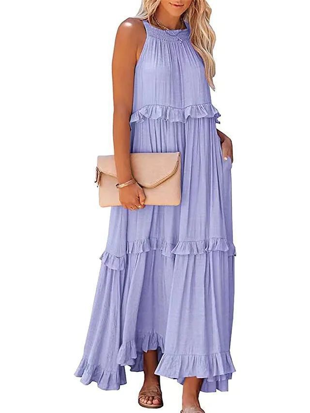 Robe Longue Femme Sans Manches