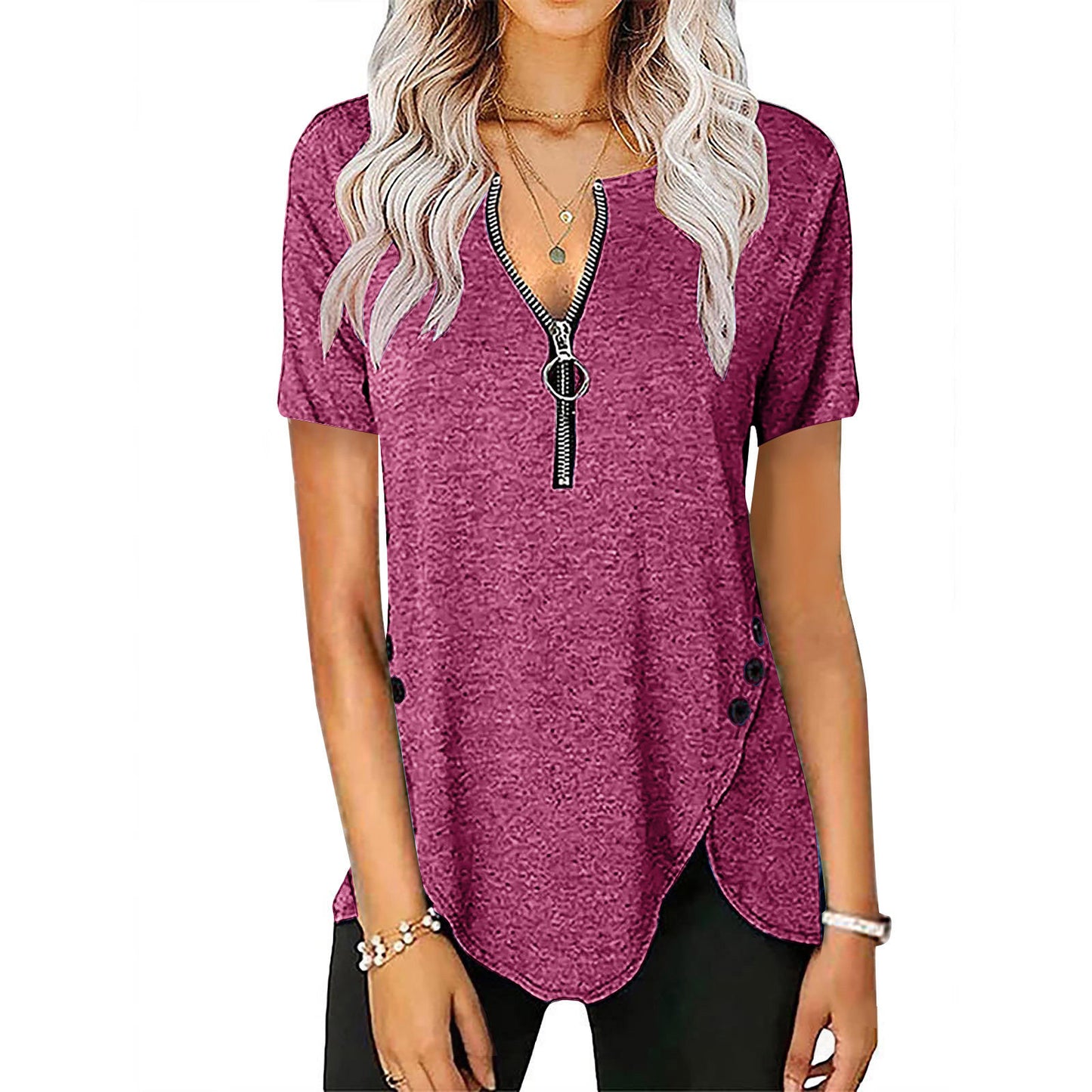 Pull Femme à Col V en Coton