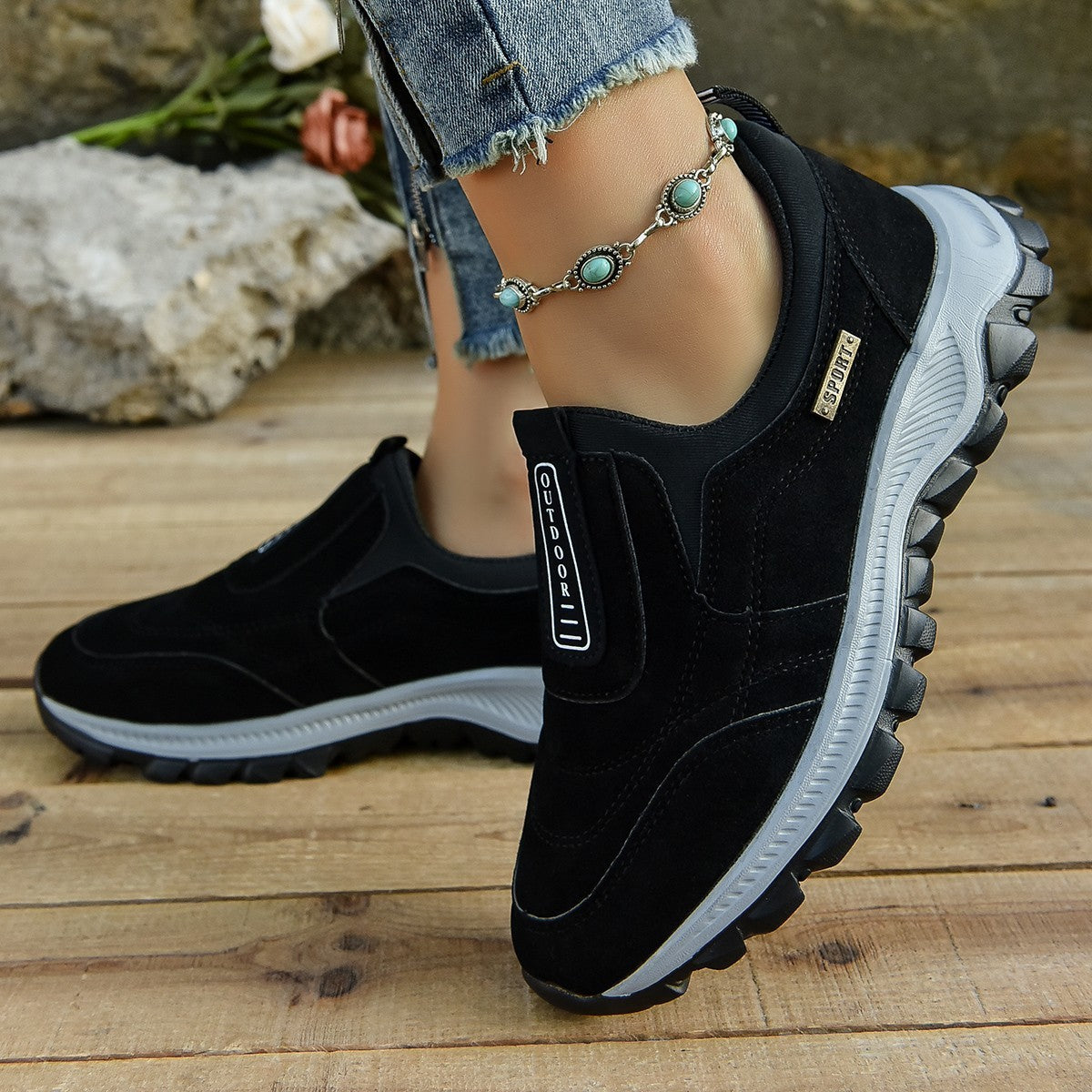Chaussure Femme Outdoor Sans Lacets