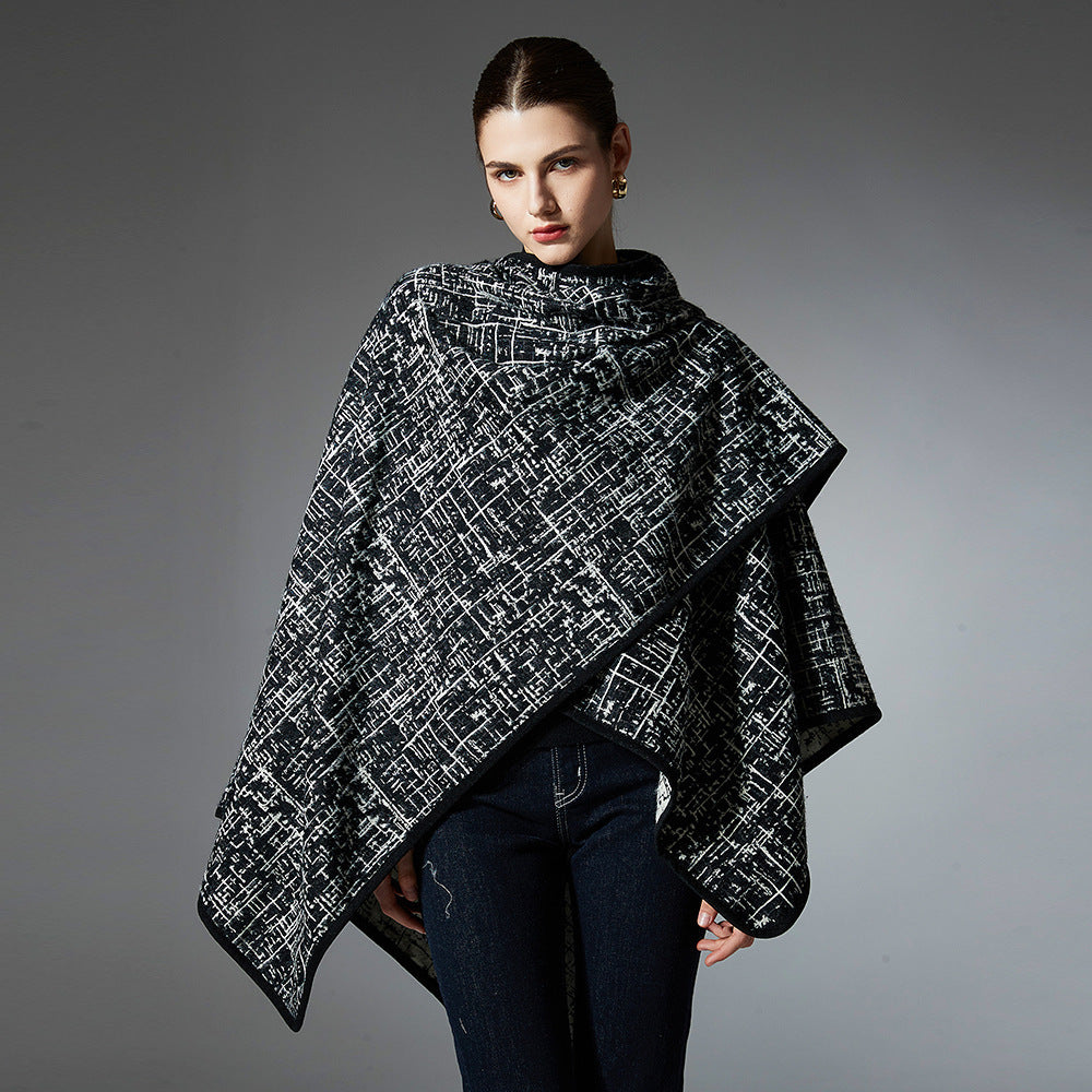 Poncho Mi-long Street Style