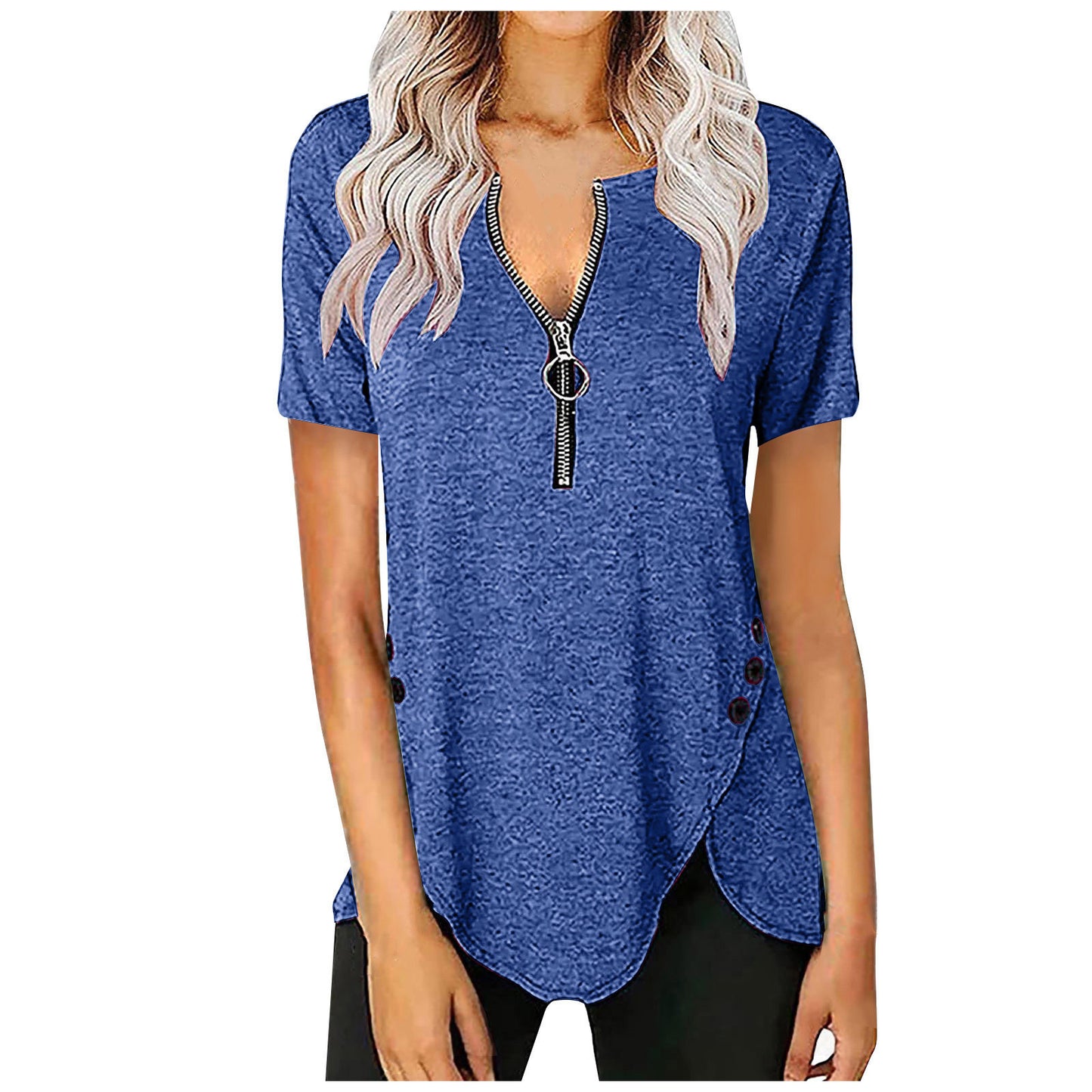 Pull Femme à Col V en Coton