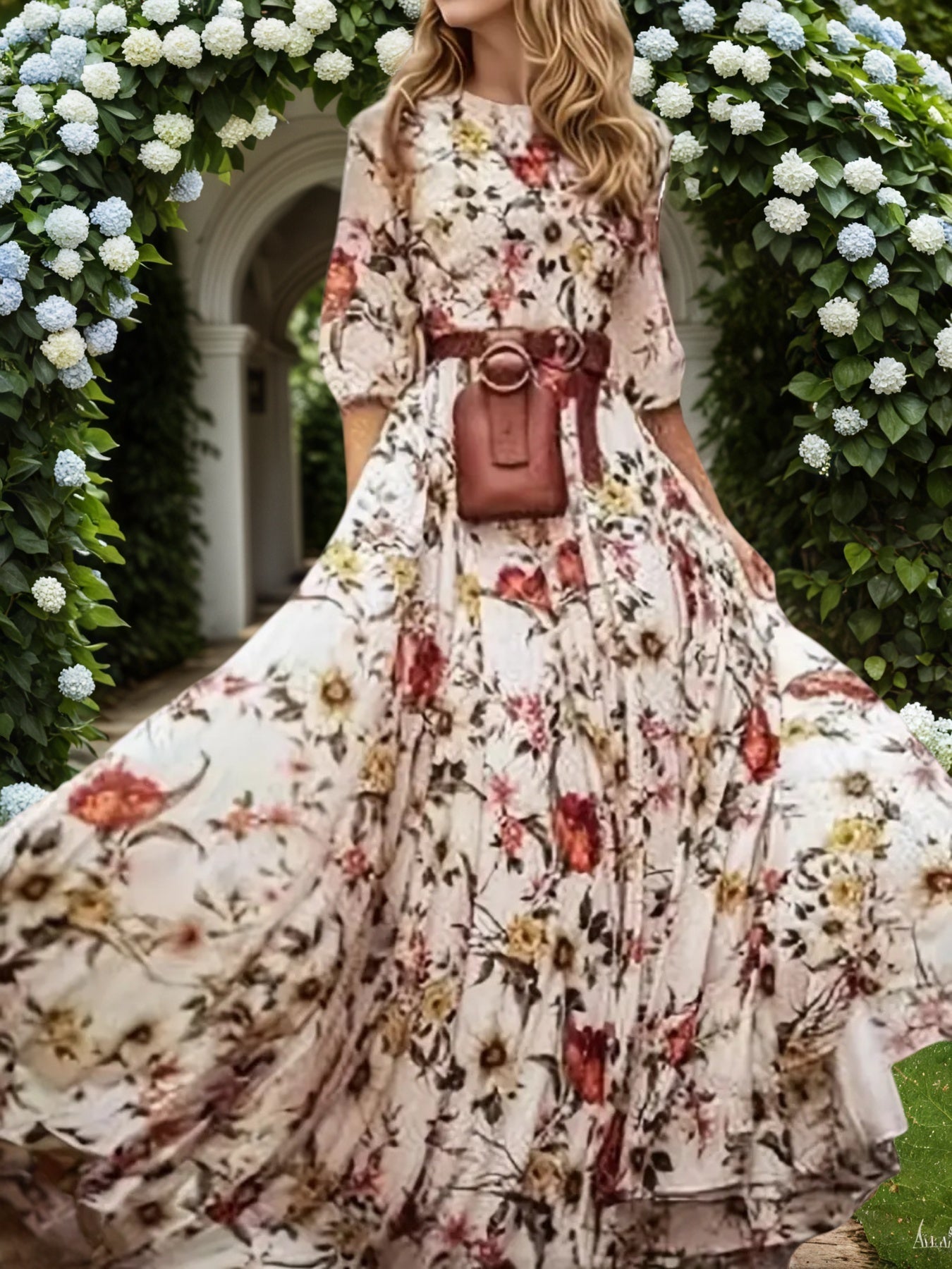 Robe Longue Fleurie Élégante