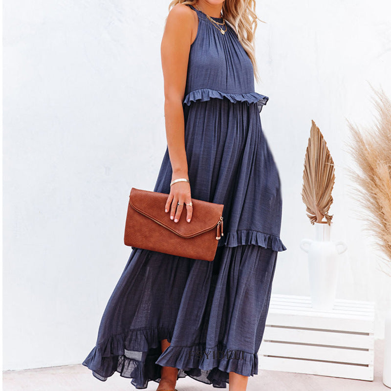 Robe Longue Femme Sans Manches