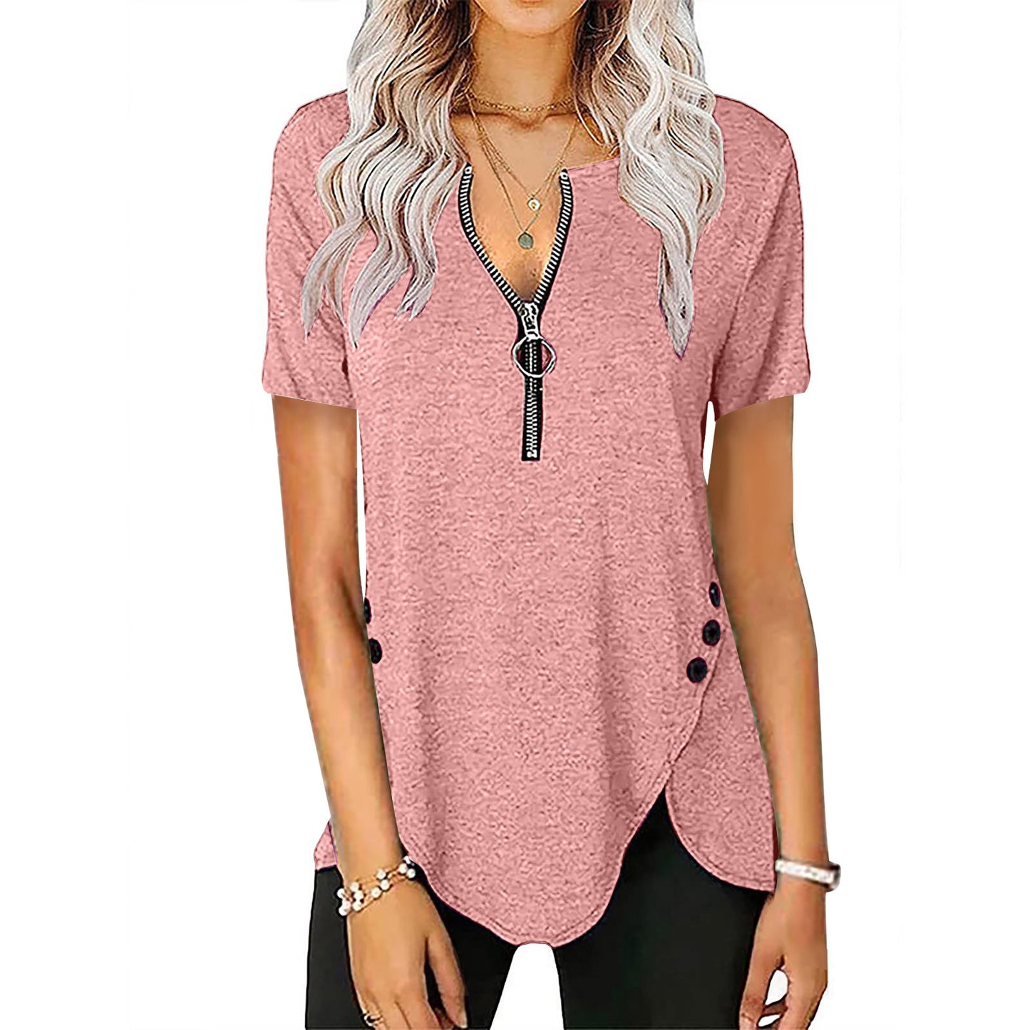 Pull Femme à Col V en Coton