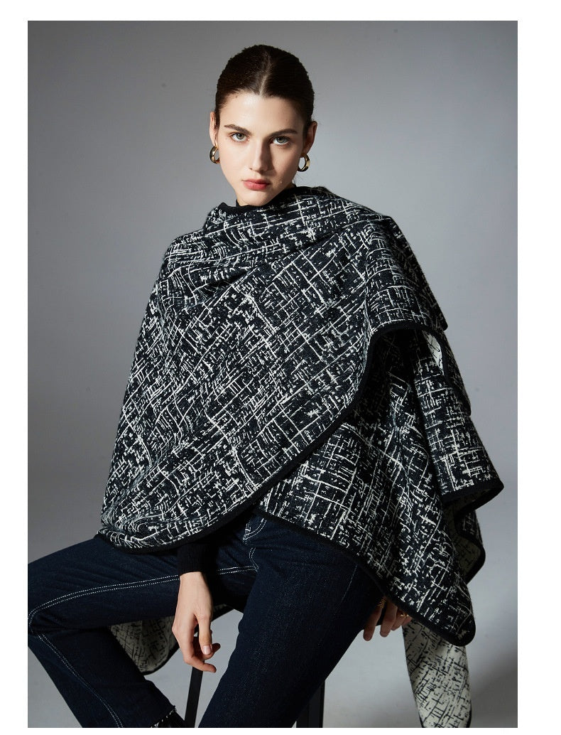 Poncho Mi-long Street Style