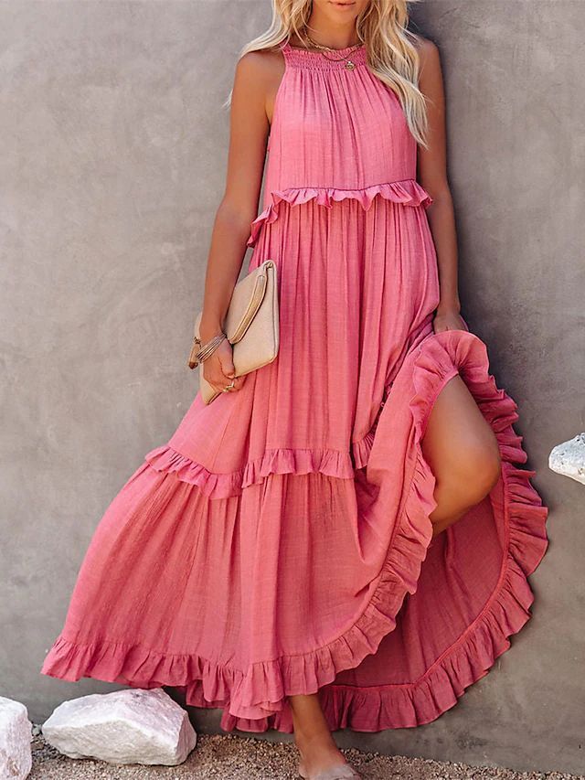Robe Longue Femme Sans Manches
