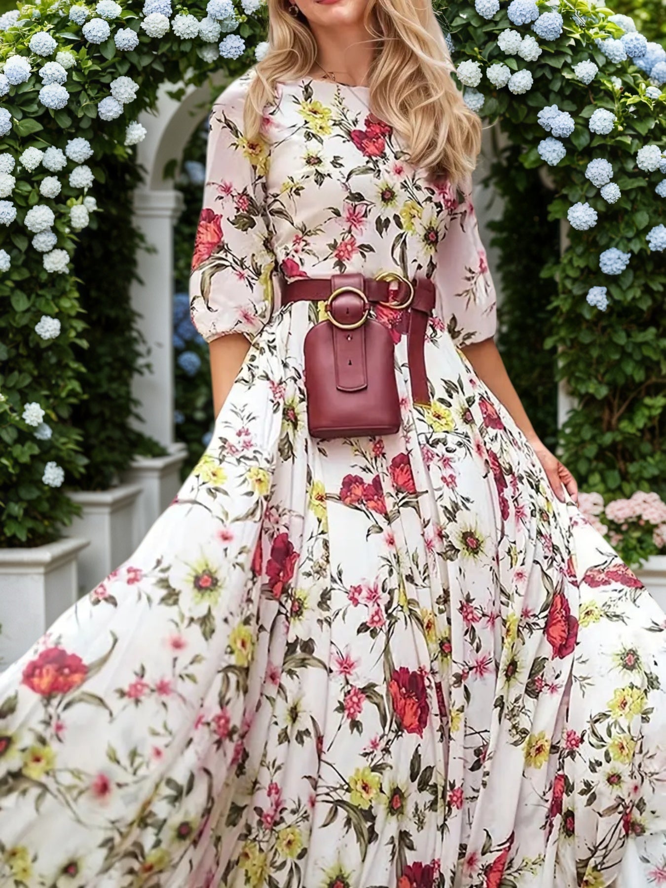 Robe Longue Fleurie Élégante