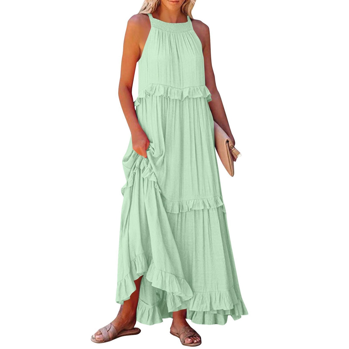 Robe Longue Femme Sans Manches