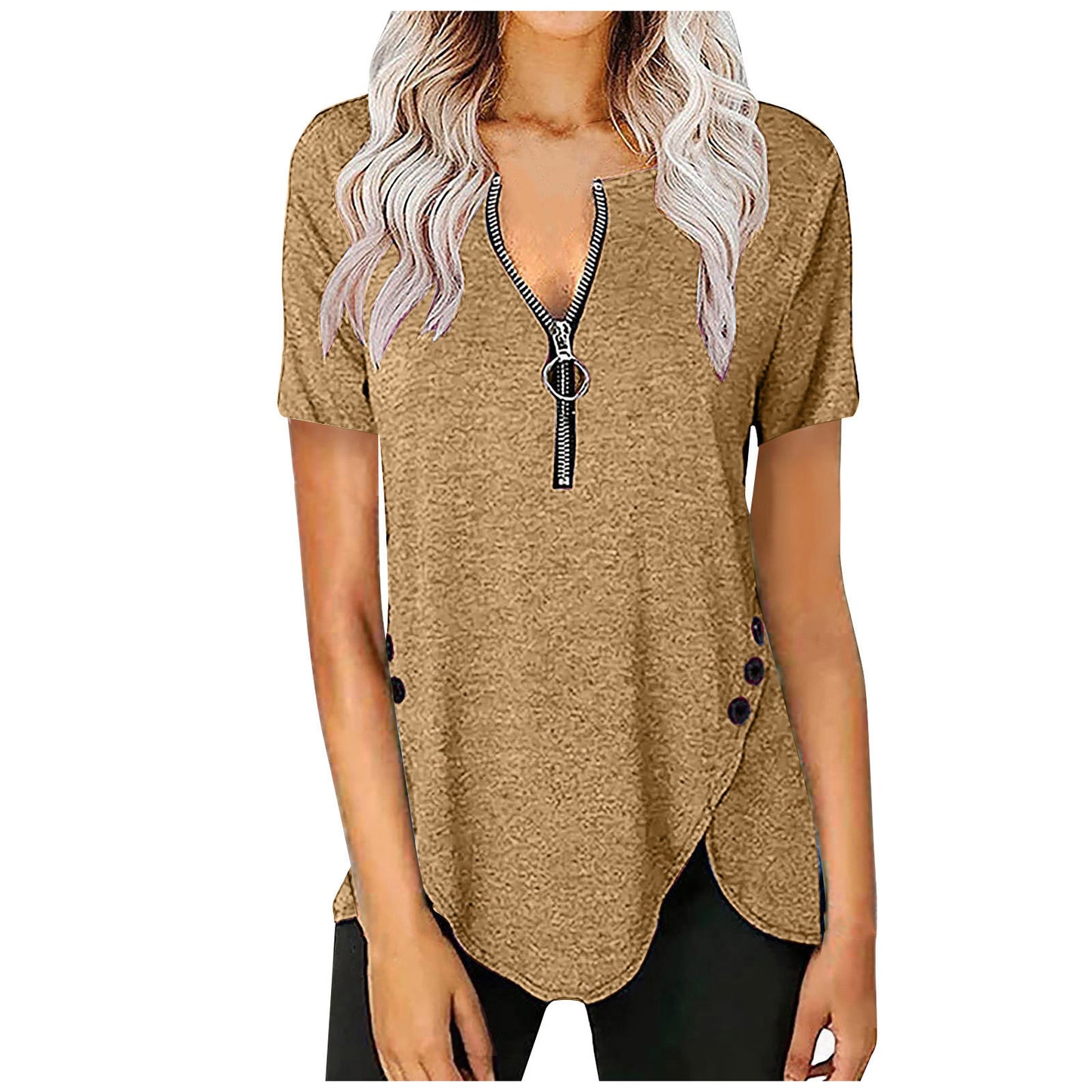 Pull Femme à Col V en Coton