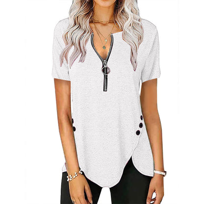 Pull Femme à Col V en Coton