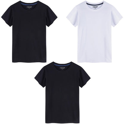 T-shirt Col Rond en Coton Stretch