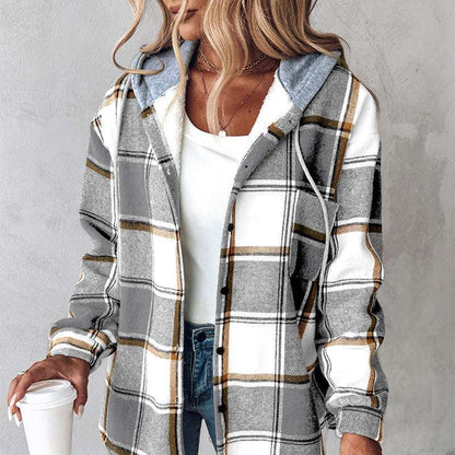 Chemise Veste Femme à Carreaux