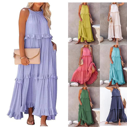 Robe Longue Femme Sans Manches