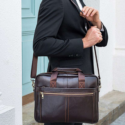 Sac Business Homme en Cuir Véritable