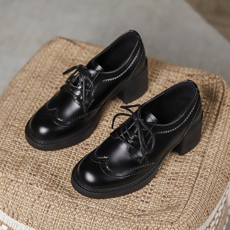 Chaussures Derby à Talon Carré – Style Intemporel