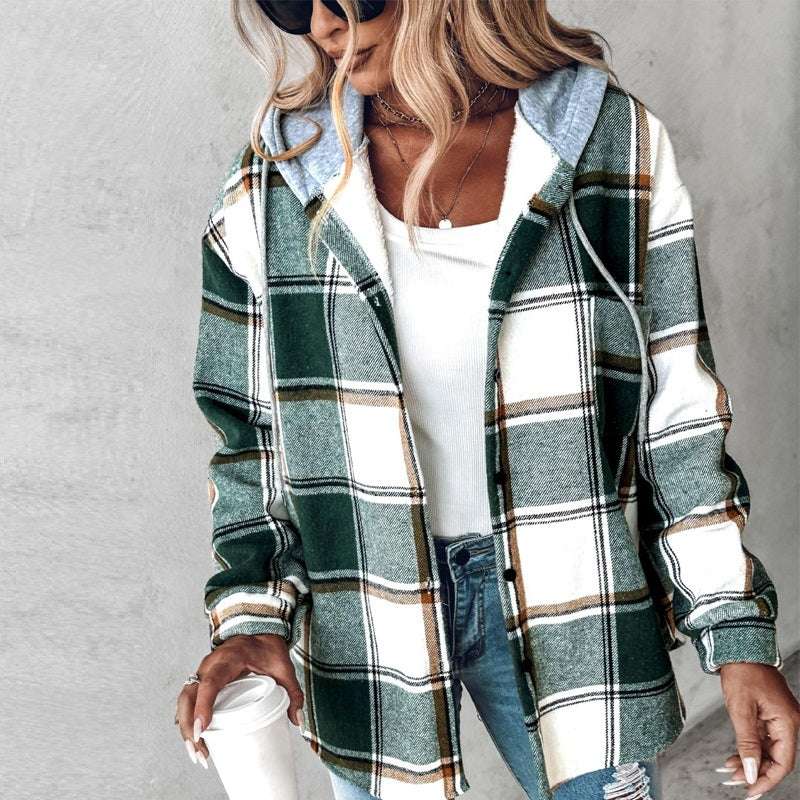 Chemise Veste Femme à Carreaux