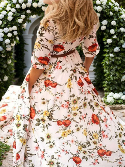 Robe Longue Fleurie Élégante