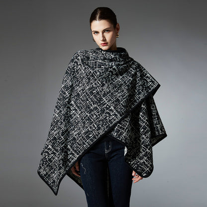 Poncho Mi-long Street Style