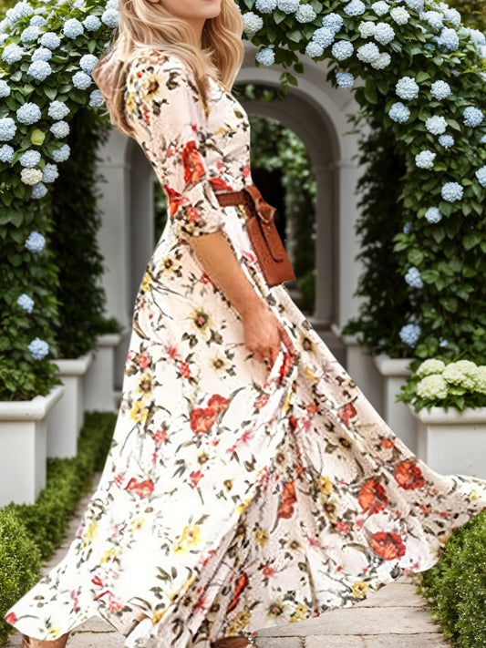 Robe Longue Fleurie Élégante