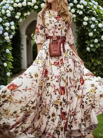 Robe Longue Fleurie Élégante