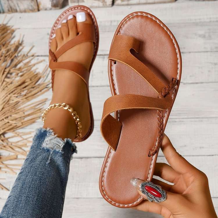 Sandales Plates Tressées