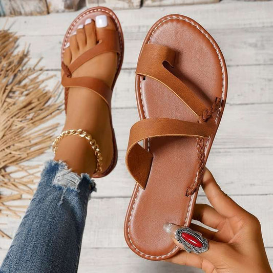 Sandales Plates Tressées