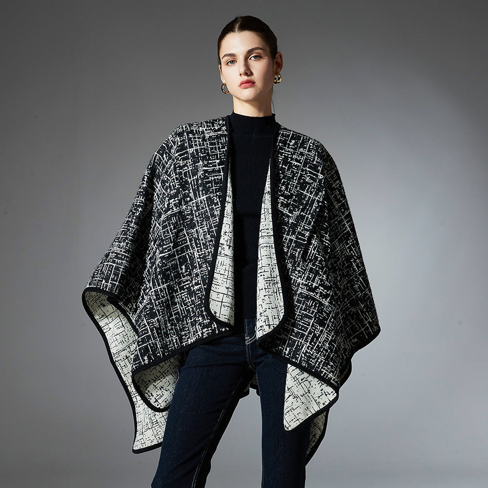Poncho Mi-long Street Style