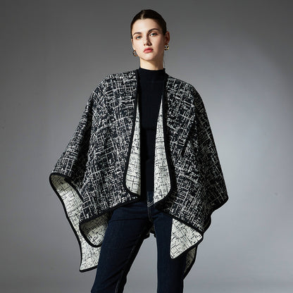 Poncho Mi-long Street Style