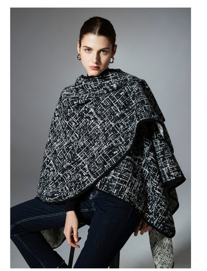 Poncho Mi-long Street Style