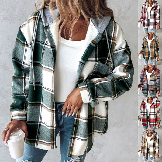 Chemise Veste Femme à Carreaux