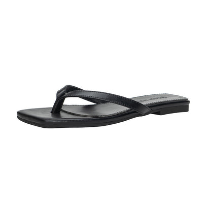 Square Head Flip Flops French Style Kitten Heel Women