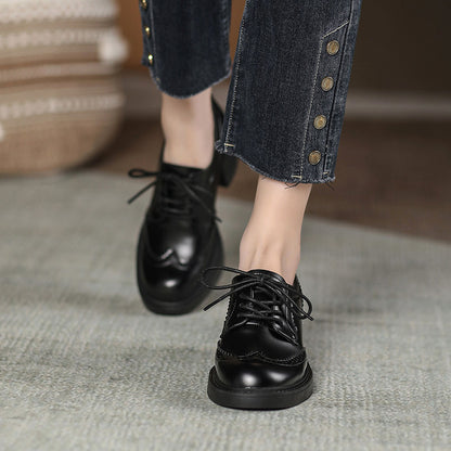 Chaussures Derby à Talon Carré – Style Intemporel